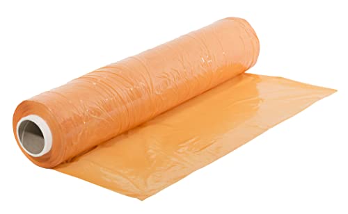 Kortpack Handstretchfolie Orange | 23 my x 50 cm x 270 m | 1 Rolle | Strapazierfähige Stretchfolie für Verpackung, Umzug und Bündelung