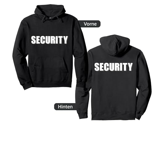 SECURITY Sicherheitsdienst Wachdienst Vorne & Hinten Druck Pullover Hoodie