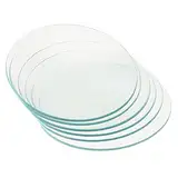 PATIKIL 100mm Uhrglas 6Pack Becher Deckel Labor Glas Zubehör Glatte Kante Fasenbogen Kristalllinse Glas Ersatzteile, Durchsichtig