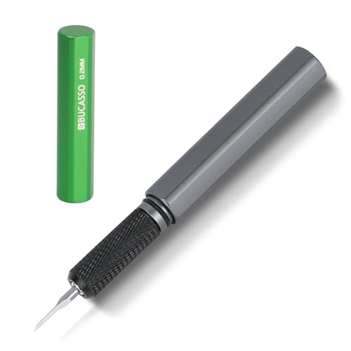 Bucasso Modell Scriber, Line Scriber mit Wolframstahlklingen, Modell Scribing Tool für den Modellbau-Hobby, RG Scale Model, Gundam Model Kit, Kunststoff-Modelle, Harz GK geschnitzt (0,2 MM)