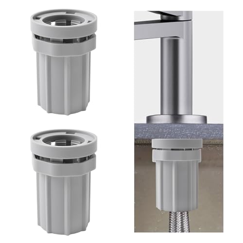 UFURMATE Wasserhahn-Befestigungsmutter, 2 Stück ABS-Kunststoff-Wasserhahn-Kontermuttern Schnellinstallation Armaturen-Anti-Lockerungsmutter heißer Kaltwasserhahn Kontermuttern für Küchenbad (32mm)