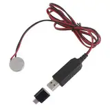 YIBOZI Typ-C USB auf 3 V CR2032 gefälschtes Batterie-Ladekabel, Netzteilkabel anstelle von 1 CR2032-Batterie für Armbanduhr, Spielzeug, Typ-C-Adapter