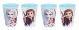 Theonoi 4 x Kinder Trinkbecher 260 ml/wählbar: Minnie Pony Princess Frozen PawPatrol Glas Kunststoff BPA frei - Geschenk Mädchen (4 x Frozen)