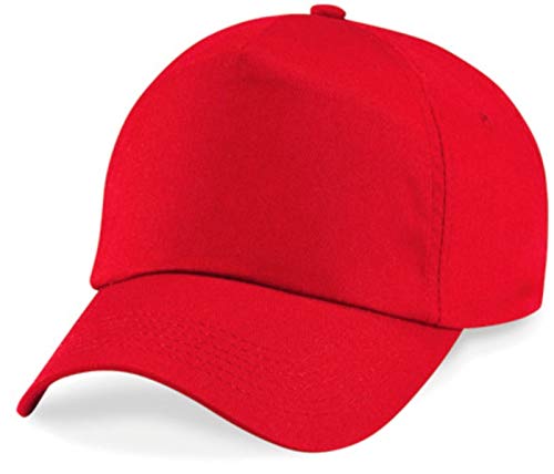 ShirtInStyle Basecap Cap 5 Panel Cap Verschluss Klettverschluss Größe Unisex, Farbe rot