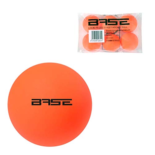 Base Streethockey Ball - Liquid Filled I Für Inline- und Streethockey I Flüssigkeit-Füllung I Härte medium I No Bounce I orange, 6076922