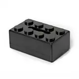 Unverwechselbare Taschentuchbox mit Baustein-Design für einfache Installation an Wand oder Schreibtisch, aus stabilem ABS-Material zum Halten von Taschentüchern (schwarz)