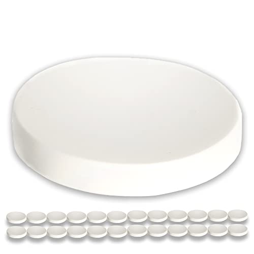 XILMARK JoghurtDeckel kompatibel mit Joghurtgläser 125 grs (Edeka, Lidl, Aldi) Dessert Deckel, Joghurtdeckelverschluss, Kunststoff-Deckel für Joghurtbecher, Dessertgläser, Durchmesser 56 mm 24 Stück