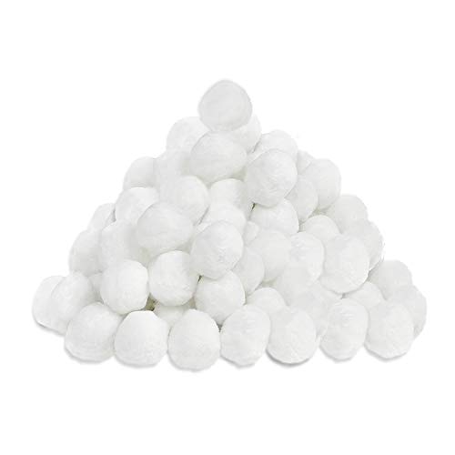 FIVMEN Filterbälle Pool Filterballs 700g, Ersetzen 25Kg Quarzsand Filtersand für Sandfilteranlagen Aquarium Poolzubehör Schwimmbad Poolfilter, Weiß