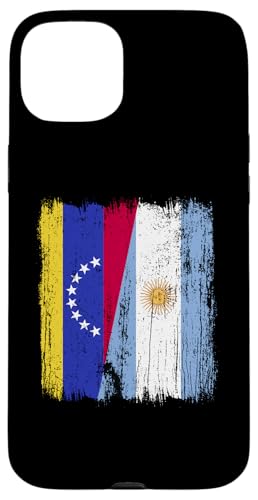 Venezuela Argentinien Halbflagge venezolanische argentinische Wurzeln Hülle für iPhone 15 Plus