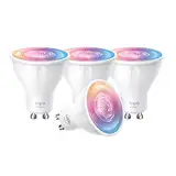 Tapo smarte WLAN Glühbirne GU10 L630 4pcs, Energie sparen, 3.5 W Entspricht 50W, dimmbare Lampe, kompatibel mit Alexa,Google Assistant, Weiss, Mehrfarbrige (4-Pack)