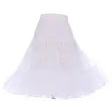 DRESSTELLS Braut Crinoline Ballett Blase Rock Petticoat Reifrock Unterrock Petticoat Underskirt Crinoline für Rockabilly Kleid Ivory XL