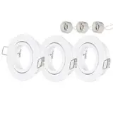 Oley Leuchten LUX Frame LED Einbaustrahler Rahmen GU10 Einbauleuchte schwenkbar LED Spots 230V Farbe weiß