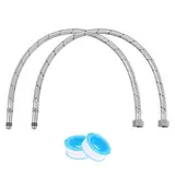 Anschlussschlauch Armatur G3/8 x M10,2 Stück Flexschlauch Verlängerung,80 cm Wasserhahn Schlauch,3/8 Zoll Verlängerung Flexschlauch,Edelstahl Panzerschlauch,Wasserhahn Anschlussschlauch für Küche,Bad