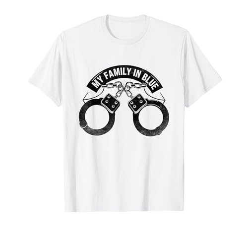 Meine Familie in der Polizeiabteilung von Blue Cop Police Officer T-Shirt
