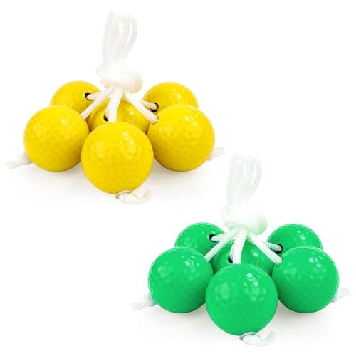 6PCS Ladder Bälle 42 mm Outdoor Rasenhof Golf Golf werfen Ball Leiter Spiel Leitergolf Bälle Golfpraxis Training Sport Schnur Bälle Set Wurfspiel Toss Bolas Outdoor für lustige Event Gruppen BBQ