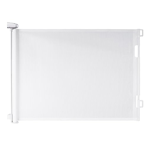 Hawthyhome Treppenschutzgitter Türschutzgitter Ausziehbar 0-140CM, Kinderschutzgitter,Schutzgitter Treppe für Babys und Haustiere Geeignet für Treppen, Türen, Terrasse (Weiss-140CM