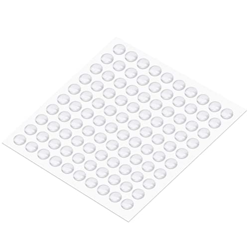 100 Stück Selbstklebend Türpuffer, 8MM Selbstklebend Elastikpuffer Transparent Schutzpuffer Gummipuffer Stoßfänger Pads für Türschränke und Schubladen