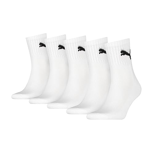 PUMA Unisex Puma Unisex Short Crew (5 Pack) Socks, Weiß, 39-42 EU