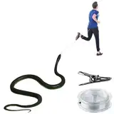 Eteslot Snake Prank with String and Clip, Clip on Snake Prank, Joke Snake on a String, Realistic Fake Snake Prank, Golf Snake Prank with String and Clip, Snake Prank Never Gets Old