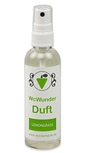 WcWunder Toilettenduft, Toilettenparfüm, Geruchsblocker 100ml PET-Flasche Lemongras - WC Pure