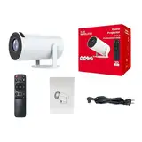 SHANGYU Smart 4K Projektor WiFi Bluetooth, 180 ° drehbarer Outdoor-Filmprojektor, Retro-Spielprojektor, Outdoor-Filmprojektor tragbar, mit TF-Karte mit vielen Retro-Spielen