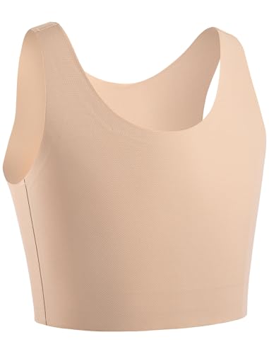 XUJI Brust Binder Trans FTM Atmungsaktive Kompression Nahtlos Top für Transgender (K, 2XL)