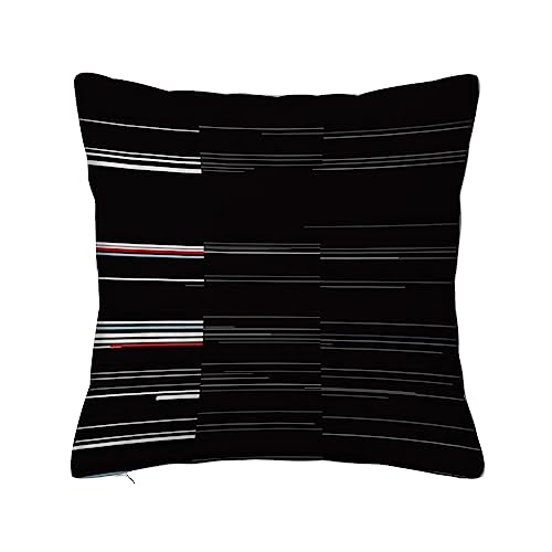 Überwurf Kissen Fall Quadratisch Kissenbezug,Modernes abstraktes Liniendesign von Glitch-Elementen, die wie ein Fernsehsignal-Fehler-Videos,Home Dekorative Sofa Sessel Schlafzimmer Wohnzimmer 45x 45cm