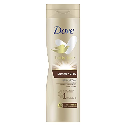 Dove Body Love Body Lotion Summer Glow Körperpflege Selbstbräuner für alle Hauttypen für natürlich zarte Bräune 250 ml 1 Stück