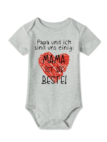 BesserBay Baby Body - Mama Mutter Grau 9-12M