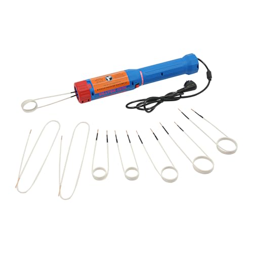 1100W Induktionsheizung kfz 800°C Magnetische Induktionsheizgerät, Bolzen-Induktionsheizgerät mit 6 Induktionsspulen, Tragbares Magnetisches Induktionsheizer zum Entfernen von Bolzen und Muttern