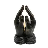 Asudaro Hand-Skulptur-Lampe dekorative Handstatue aus Kunstharz mit Licht für Zuhause Büro Schlafzimmer Zen Meditation Gebetsraum