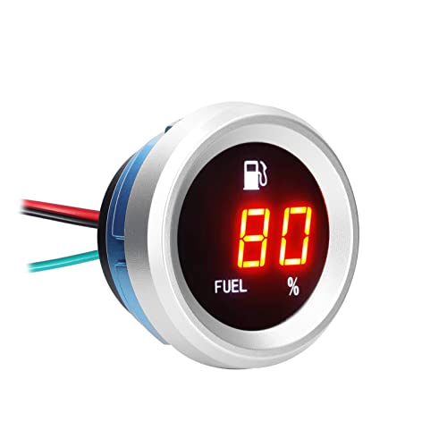 Aumotop Digitale Kraftstoffstandsanzeige mit blinkendem Alarm Auto-Kraftstoffstandsmesser 9-35 V Kraftstoffstand-Tester für Auto-Motorrad