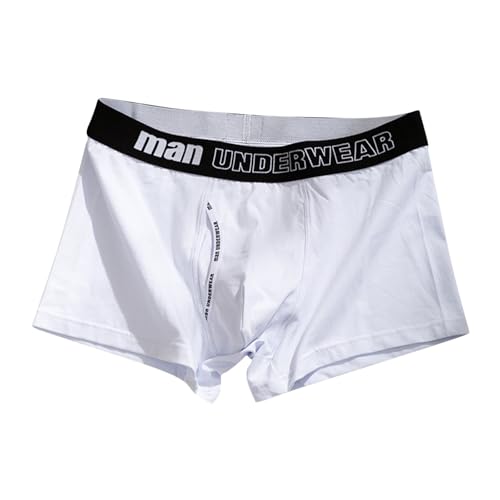 Boxershorts Herren Bambus Baumwolle Unterhosen mit Eingriff Unterwäsche Locker Herrenunterhosen Weiche Retroshorts Underwear Winter Boxer Sexy Schlüpfer Meine Bestellungen Weiß L