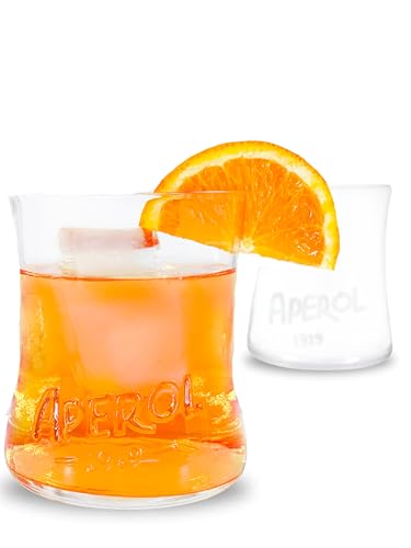 Original Aperol Spritz Gläser ∣ 2er Set ∣ Modernes Design für Cocktail Gläser ∣ Ideal als Aperol Spritz Geschenkset ∣ Aperol Geschenk ∣ Trinkgläser Set