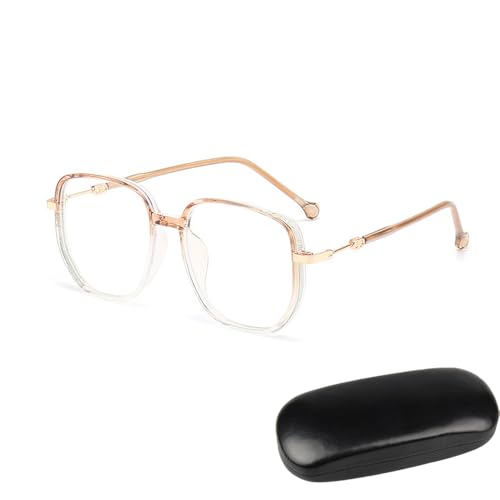 ToatlHeal Criteriontv Reading Glasses, Women's Portable Fashion Anti-Blue Light Reading Glasses, Distance Reading Glasses (Gold,+1.00)