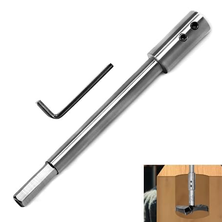 169mm Bohrer Verlängerung 3/8 Schaft, SDS Plus Verlängerung Für Tiefbohrungen, Gewindebohrer Und Forstnerbohrer 22mm, Flachfräsbohrer Verlängerung, Ideal Für Lochsägen Und Bohrständer