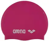 arena Classic Junior Unisex Silikon-Schwimmkappe, Schwimmkappe für Jungen und Mädchen, Badekappe mit Verstärktem Rand, Weiche und Strapazierfähige Schwimmkappe,Fuxia-White (91)