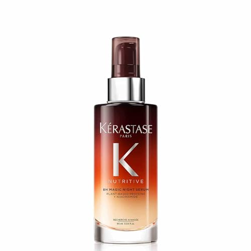 Kérastase Nutritive, Nachtserum für normales bis leicht trockenes Haar, Nährend und glättend für mehr Glanz und Geschmeidigkeit, Ohne Parabene, 8H Magic Night Serum, 90 ml