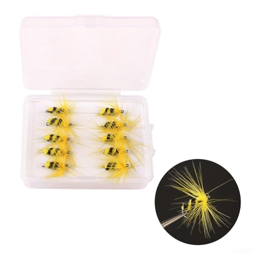 Insektenfischköder-Set, realistische Designs, wasserdichte Box, perfekt zum entspannenden Angeln (Abschnitt A)