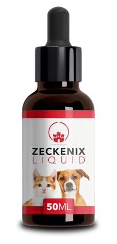 Saint Nutrition® Zeckenix Liquid– Zeckenschutz Katze und Hund – Natürliche Formel Für Hunde und Katzen - Ideal für den täglichen Gebrauch und den Schutz unterwegs - 50ml
