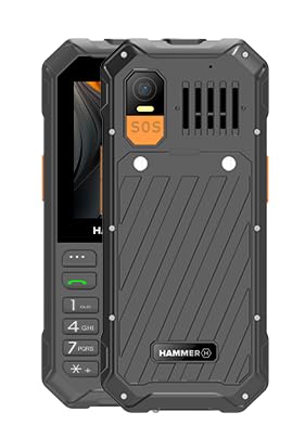 Tastentelefon Hammer 6 LTE, großer Akku 2500mah bis zu 7 Tage Standby, Taschenlampe und SOS-Taste, Volte-Technologie, beleuchtete Tasten, IP68 1,5 Meter Droptest, 2,4 Zoll Bildschirm, ohne Vertrag