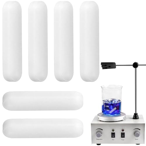 6 Stück Magnetrührer,Magnetrührstäbchen,Magnetic Stirrer,Magnet Rühr,Weiße Rührstäbchen,Magnetische Rührstäbe,Ptfe-Magnetrührer,Magnet-Rührstäbchen,Ptfe-Rührstäbe,für Magnetmischer(C7*30mm)
