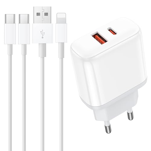 iPad Ladekabel und iPad Ladegerät [2Pack 2M] iPad Pro Ladegerät Ladekabel mit Netzteil 20W Schnellladegerät mit 2M iPad Ladekabel USB C Schnellladekabel für iPad/iPad Pro/iPad Air/iPad Mini Locatis