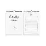 Geburtstagskalender jahresunabhängig immerwährend ohne Wochentage – Ewiger Kalender zum Eintragen von Geburtstagen – Immerwährender Geburtskalender DIN A5