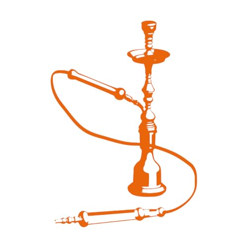 Modisches Angelhaus, Shisha-Bar, Lounge, arabisches Shisha-Haus, Rauchercafé, feine Schnitzereien, Aufkleber, 81 x 113,9 cm, fällt nicht ab, extragroß, Orange