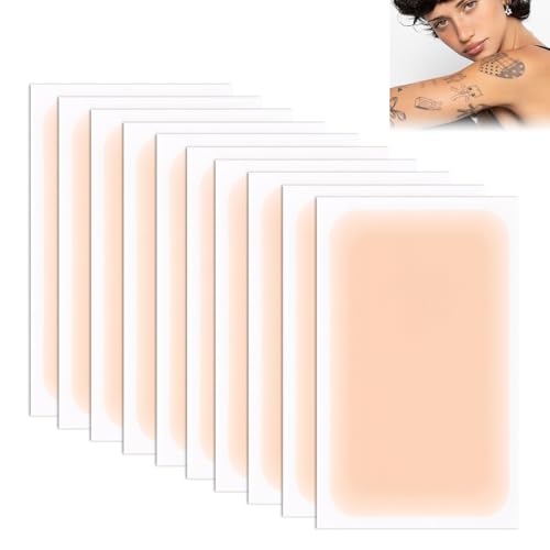 Tattoo Abdecken Wasserfest 10 PCS Tattoo Cover up Pflaster Leicht Atmungsaktiv Wasserdicht und Schweißfest Geeignet für Tattoonarben und Muttermale Geeignet für Alle Hauttypen