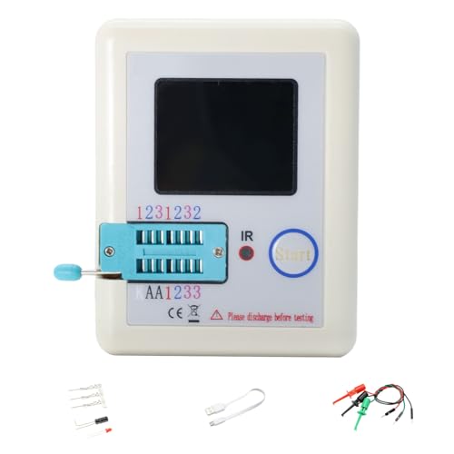 LCR TC1 Meter Transistor Tester RUIZHI LCR-TC1 Transistor Tester Inductance Capacitance Resistance ESR One-Key-Bedienung grafisches Display Automatische Abschaltung für die Prüfung von Bauteilen