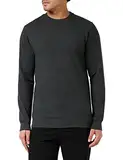 Urban Classics Herren Basic Terry Crew Sweatshirt, Grau (Charcoal 00091), 5XL Große Größen EU