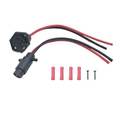 Stecker für Trolling-Motor,12V,8 Gauge,2-adrig,Stecker und Buchse für Trolling-Motor,wasserdichter Stecker und Buchse für Trolling-Motor,kompatibel mit Minn Kota Marine Boat