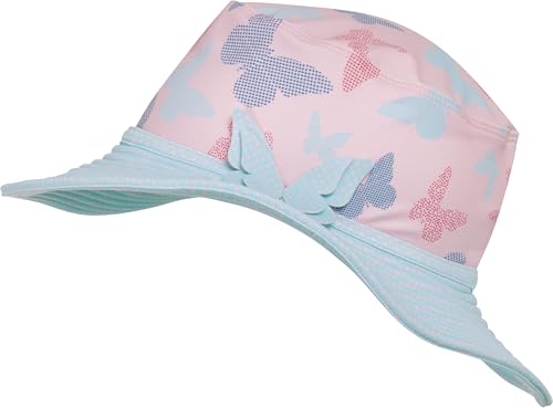 Playshoes Mädchen Uv-schutz Sonnenhut Bademütze Kopfbedeckung, Schmetterlinge, 55 EU